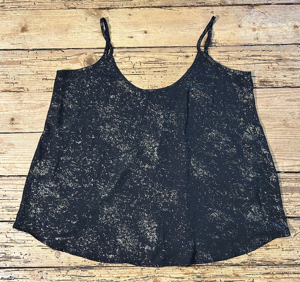 Apt.9 Women’s Size S Black Gold Shimmer Cami NWT